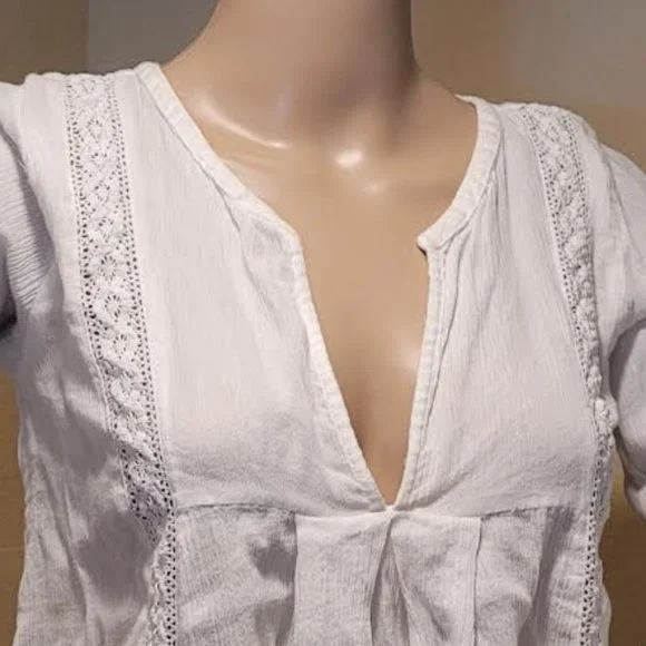 Ralph Lauren Denim & Supply white boho chic women's blouse - XS/TP - Picture 4 of 9